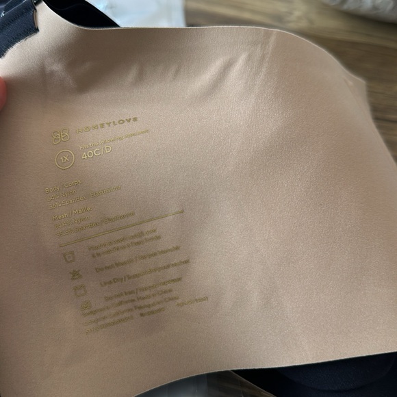 Honeylove Crossover Bra Black Wireless Mesh Convertible Size 40C /D 1X - Picture 7 of 7